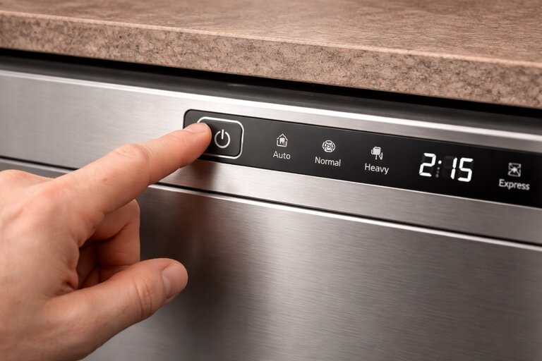 Dishwasher maintenance service in residential kitchen