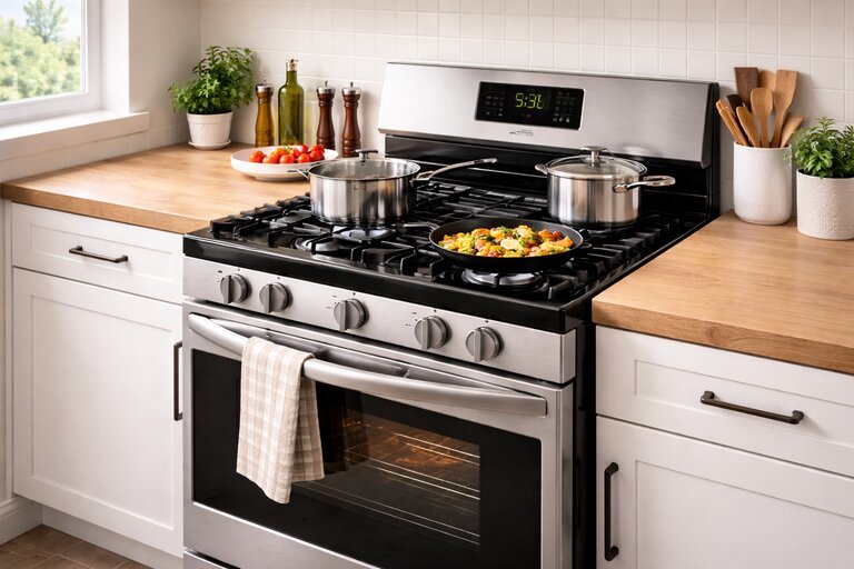 Range repair service restoring proper cooking performance